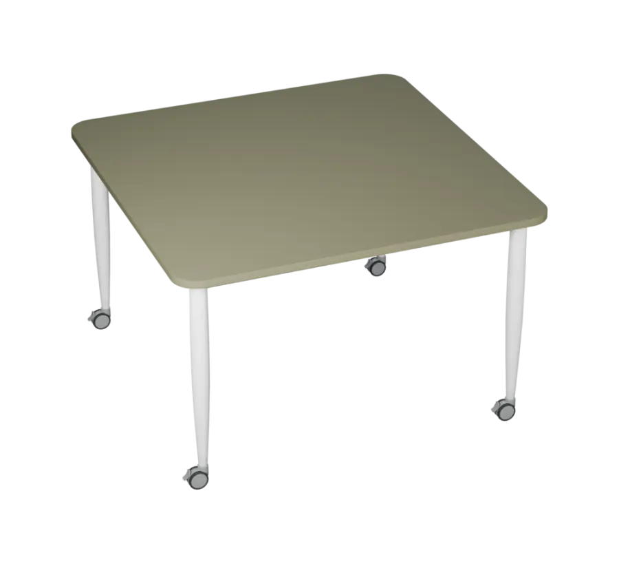 PLAYFORM 226 K modulární hravé stoly, mobilní, výška 750 mm, kovová podnož bílá, deska 25 mm, beton